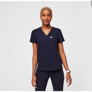 FIGS Catarina One-Pocket Scrub Top TM Navy PO1252